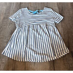 NWT PetalLush Women’s Striped Dress XL Blue White Short Sleeve Casual